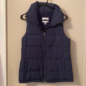 Navy blue puffer vest